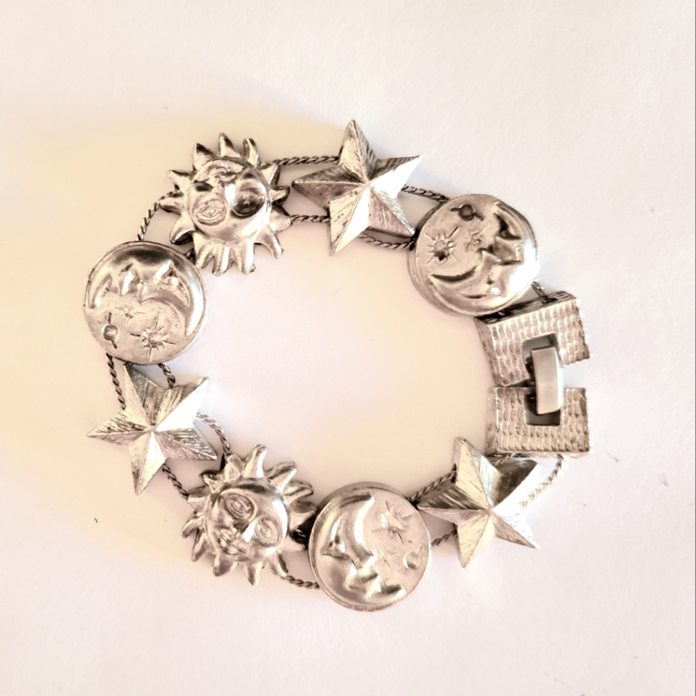 Silver Celestial Charm Bracelet